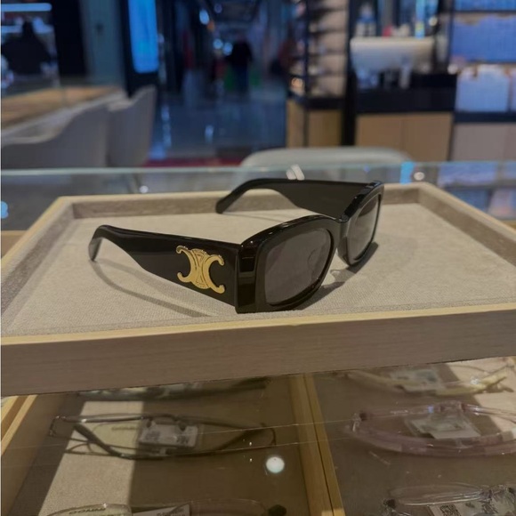 Celine Accessories - Black Sunglasses with silver Accent